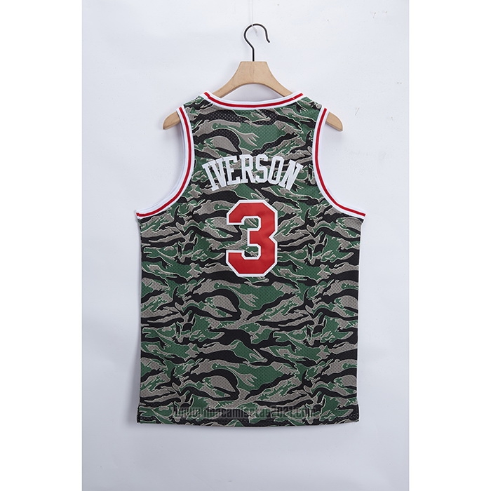 Camiseta Philadelphia 76ers Allen Iverson #3 Hardwood Classics 1996-97 Camuflaje